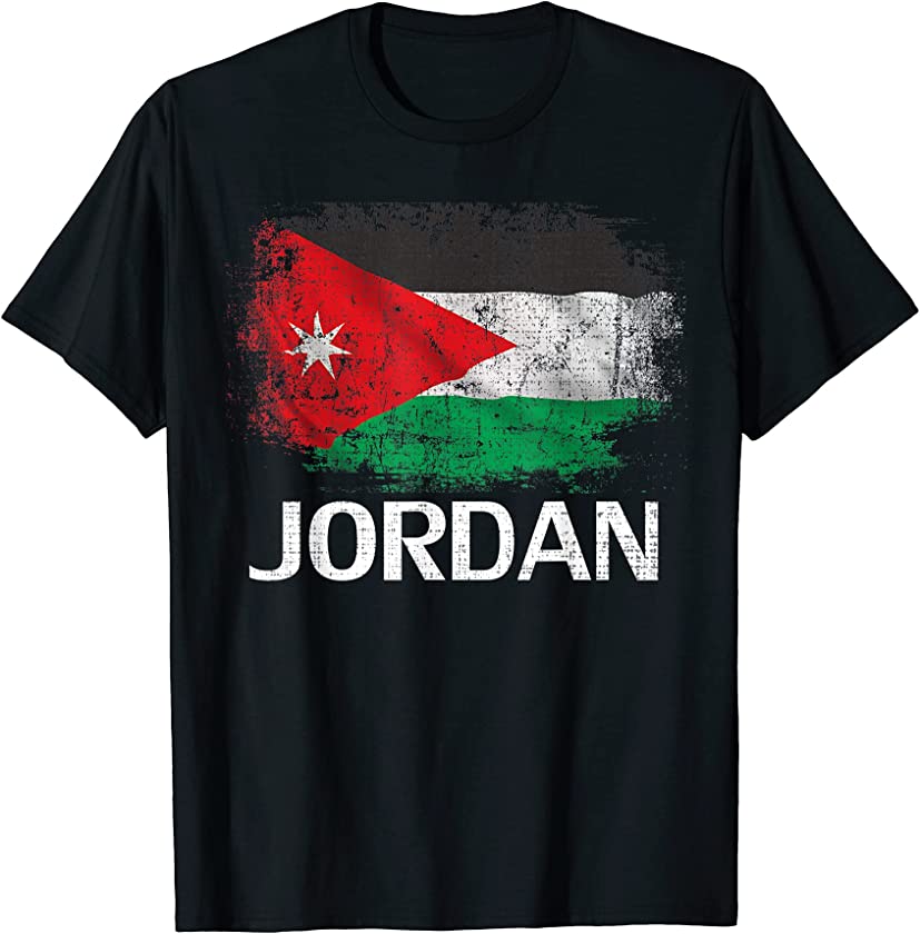 Vintage Jordan Flag For Jordanian Gift T-Shirt