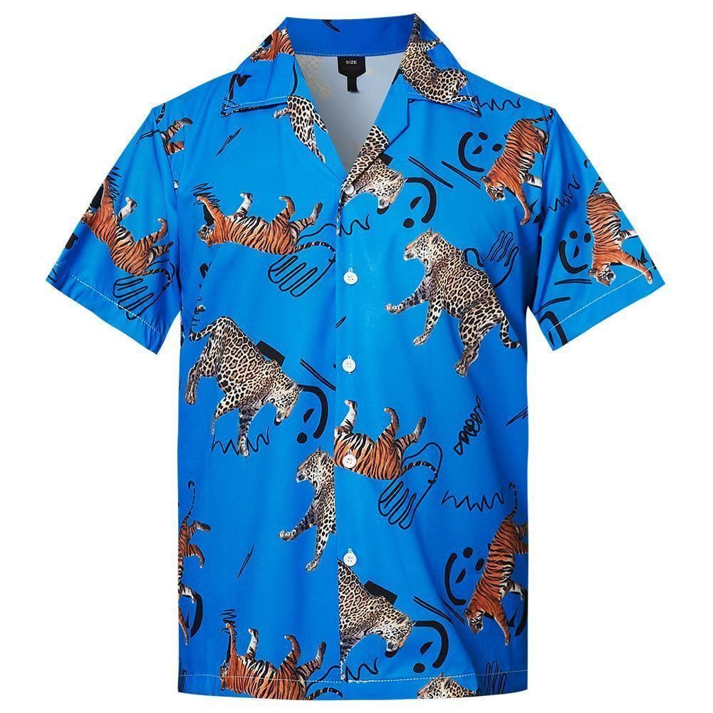 Discover Cool Mens Hawaii Shirt Leopard Tiger Ha21302