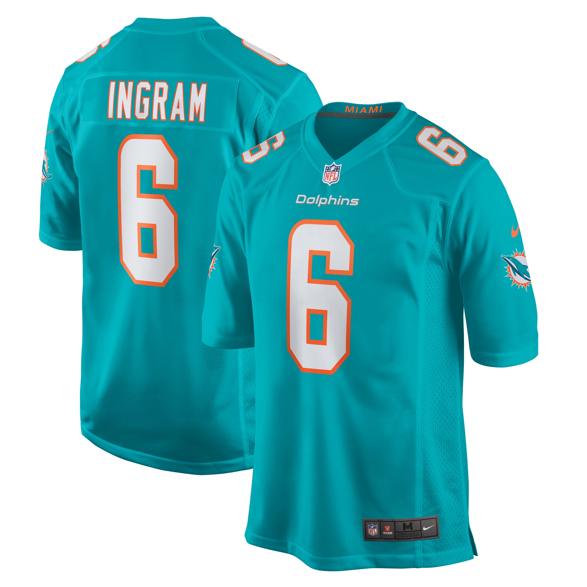 Melvin Ingram Miami Dolphins Home Game Player Jersey – Aqua