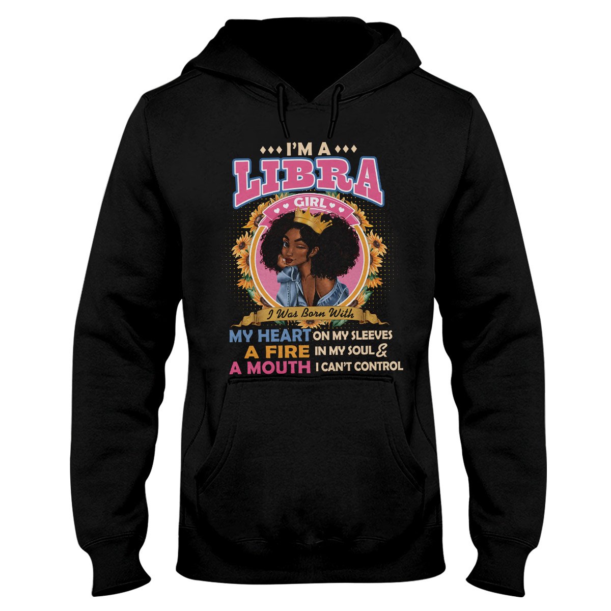 Black Queen Im A Libra Girl Ez13 1609 Hoodie