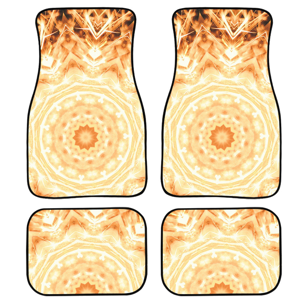 Shining Kaleidoscope Print Front And Back Car Floor Mats, Front Car Mat