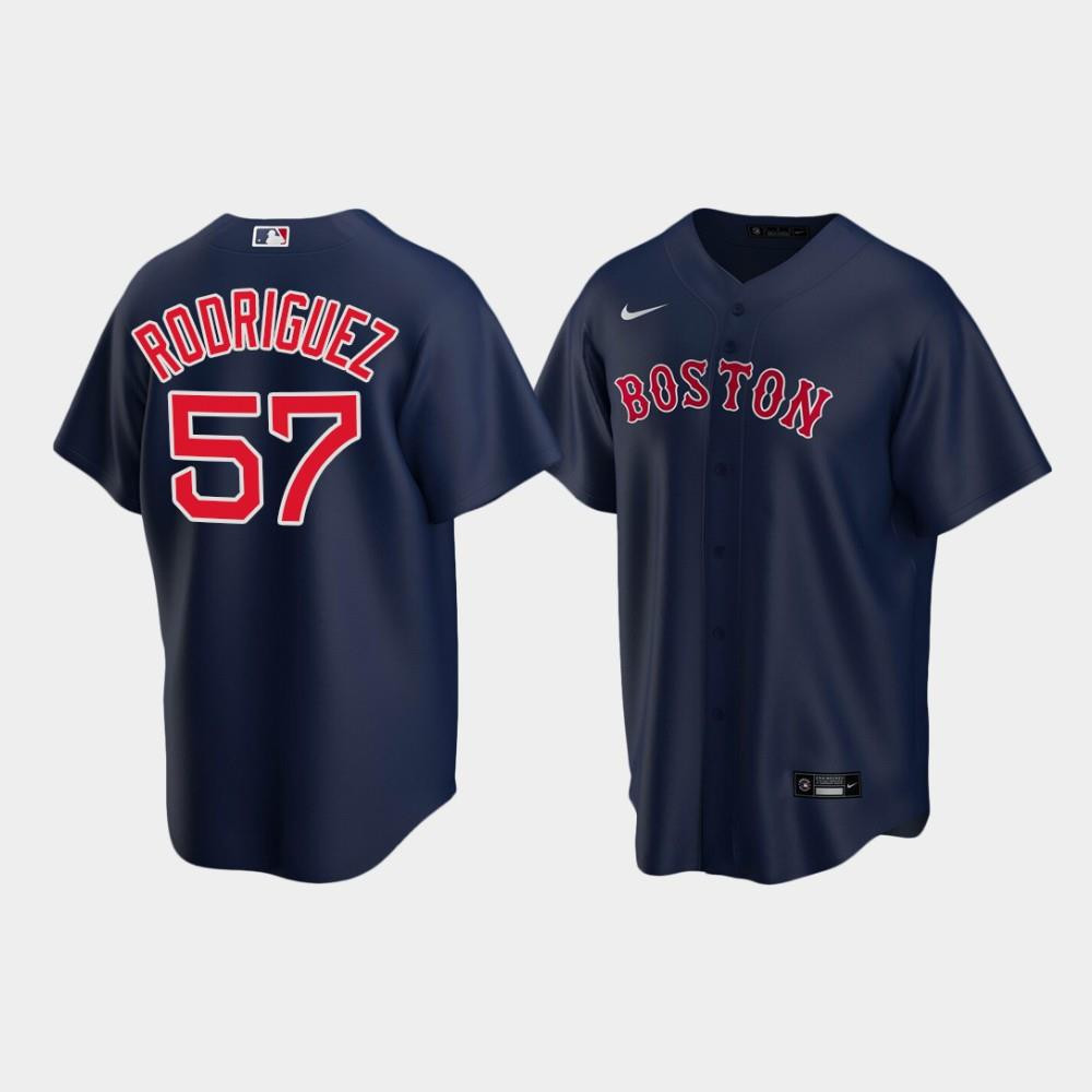 Youth Boston Red Sox 57 Eduardo Rodriguez Alternate Navy Jersey