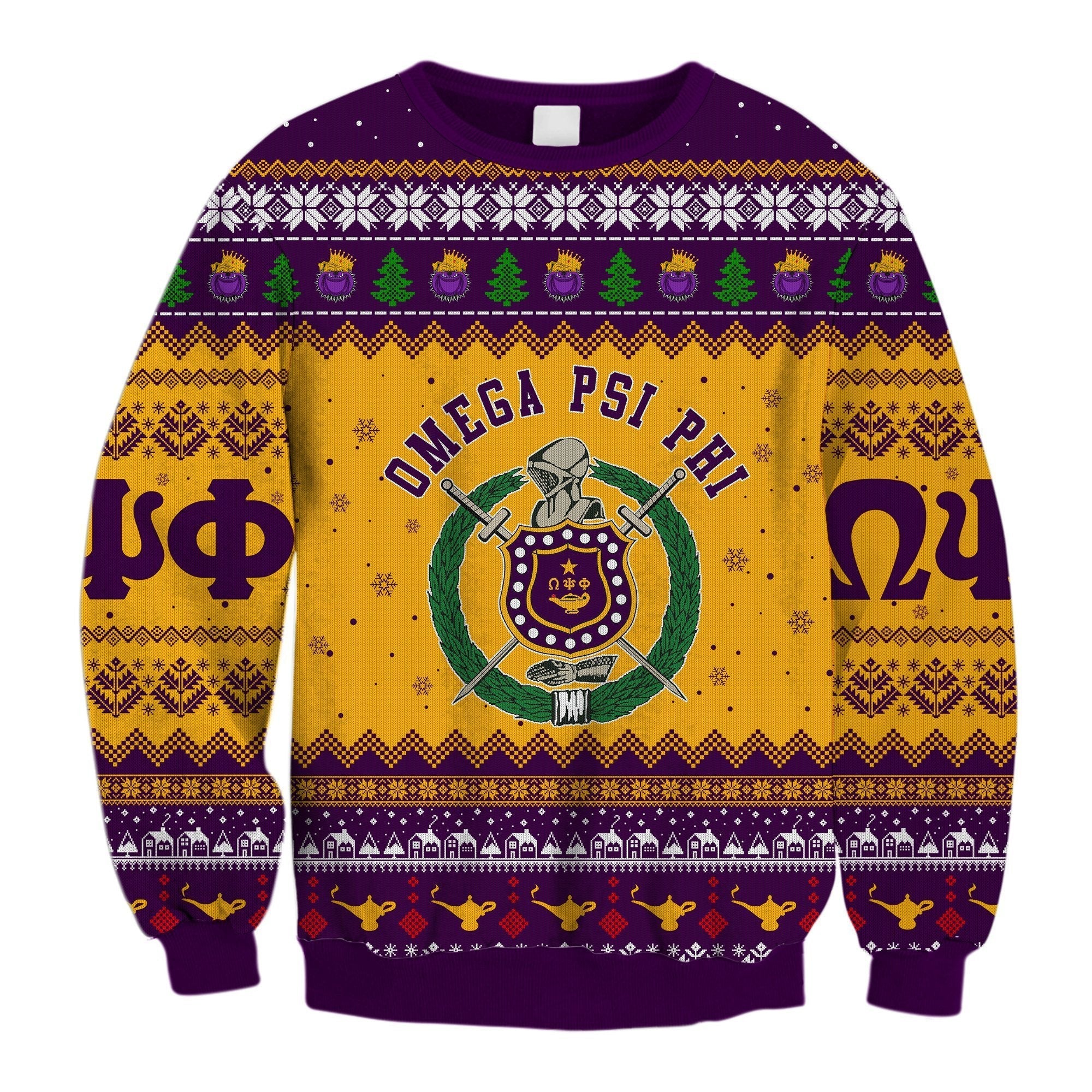 Fraternity Sweatshirt – Lux Omega Psi Phi Magic Christmas Crewneck Sweatshirt