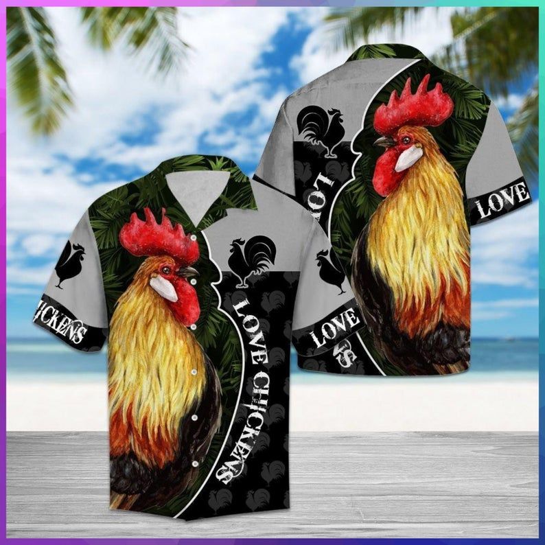 Chicken Multicolor Best Design Hawaii Shirt Ha23275