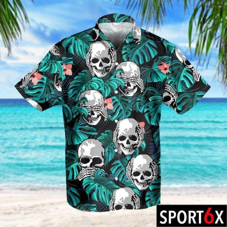 Check Out This Awesome Tropical Skull Funny Unisex Hawaii Aloha Shirt V Ha62535