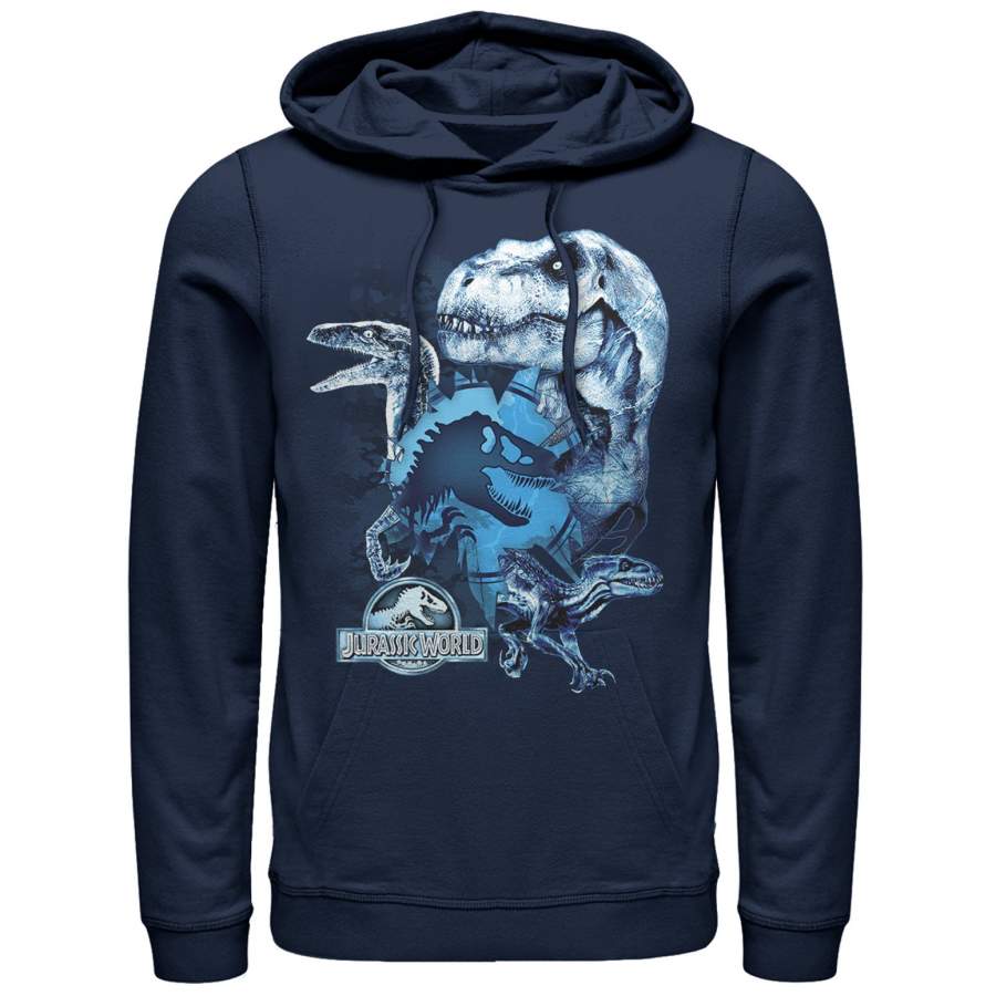 Jurassic World: Fallen Kingdom Men’s Dinosaur Frost  Lightweight Hoodie