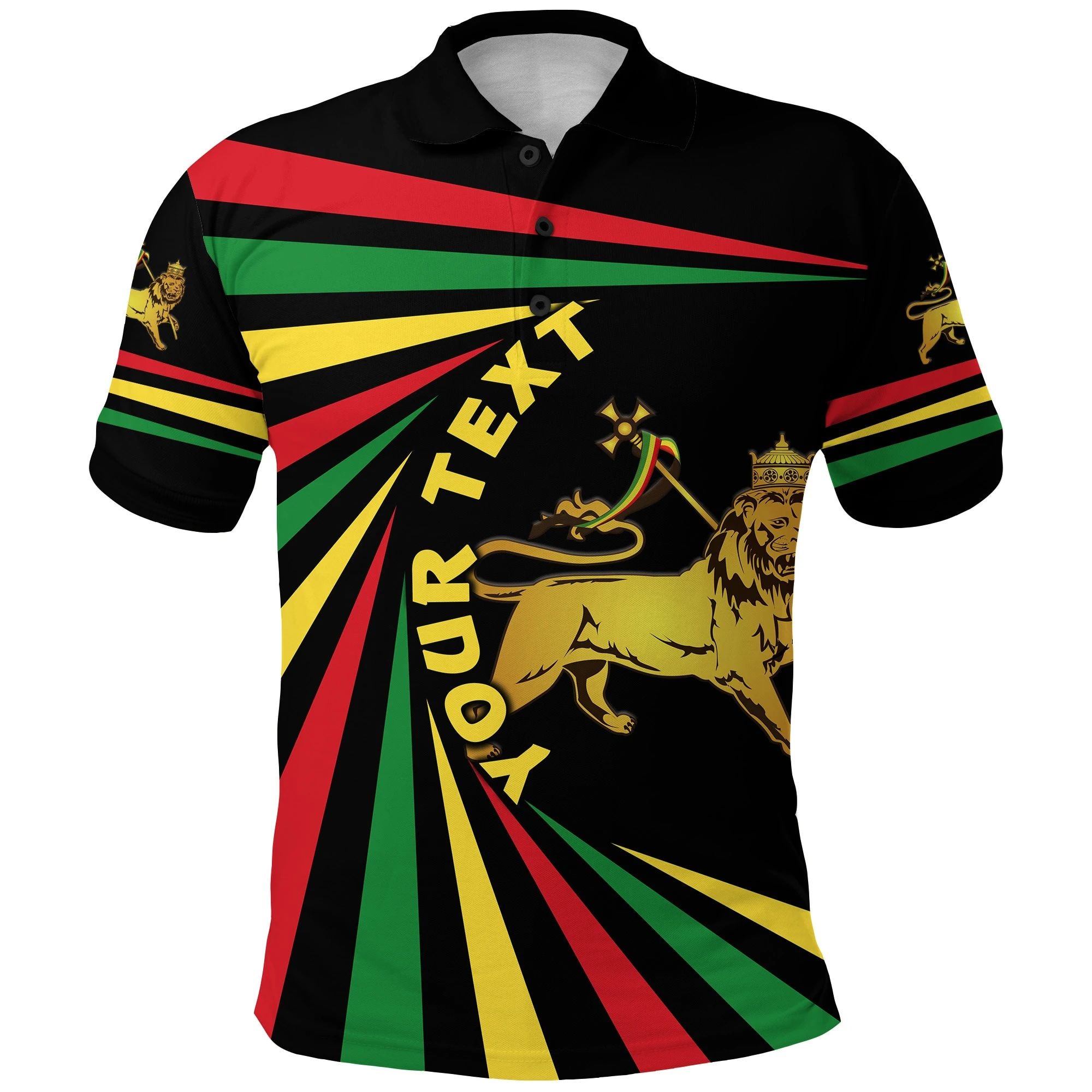 (Custom Personalised) Ethiopia Lion Of Judah Polo Shirt Creative Style Lt8