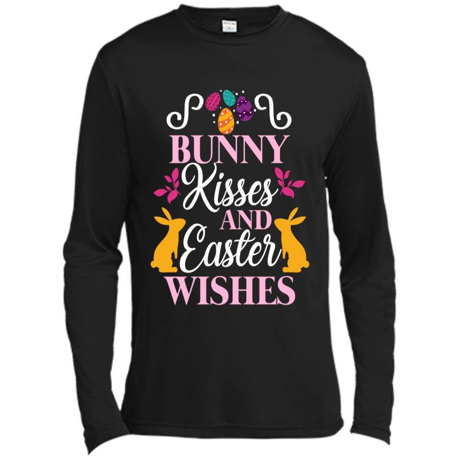 Bunny Kisses And Easter Wishes Cute Easter T-Shirt Long Sleeve Moisture Absorbing Shirt