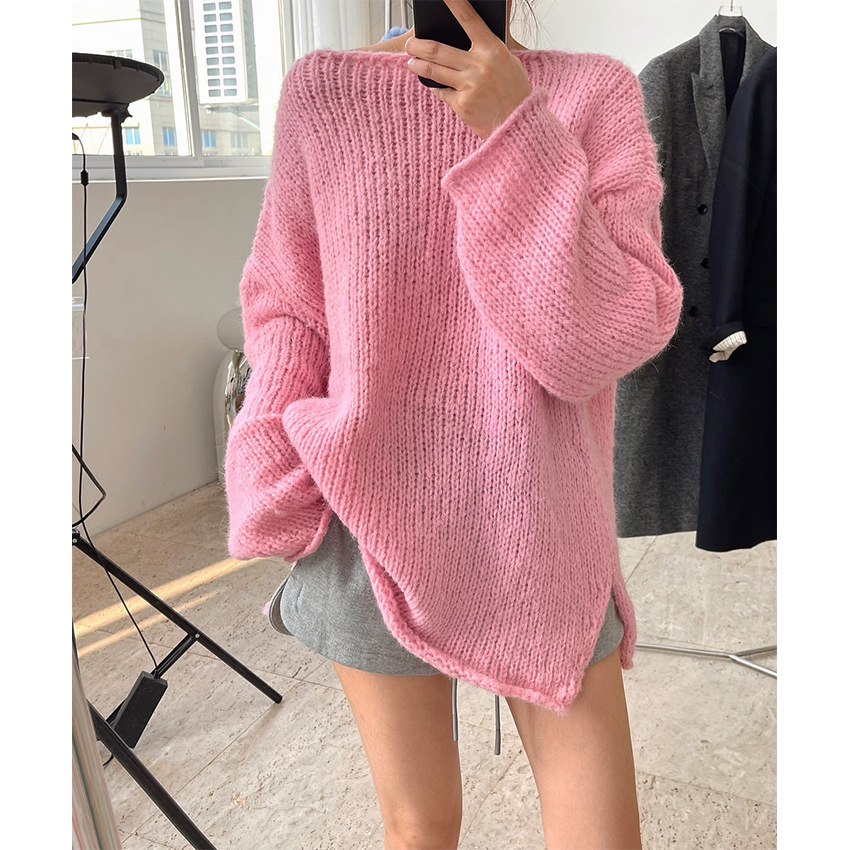 Women Sweater White Pullovers Oversized alx