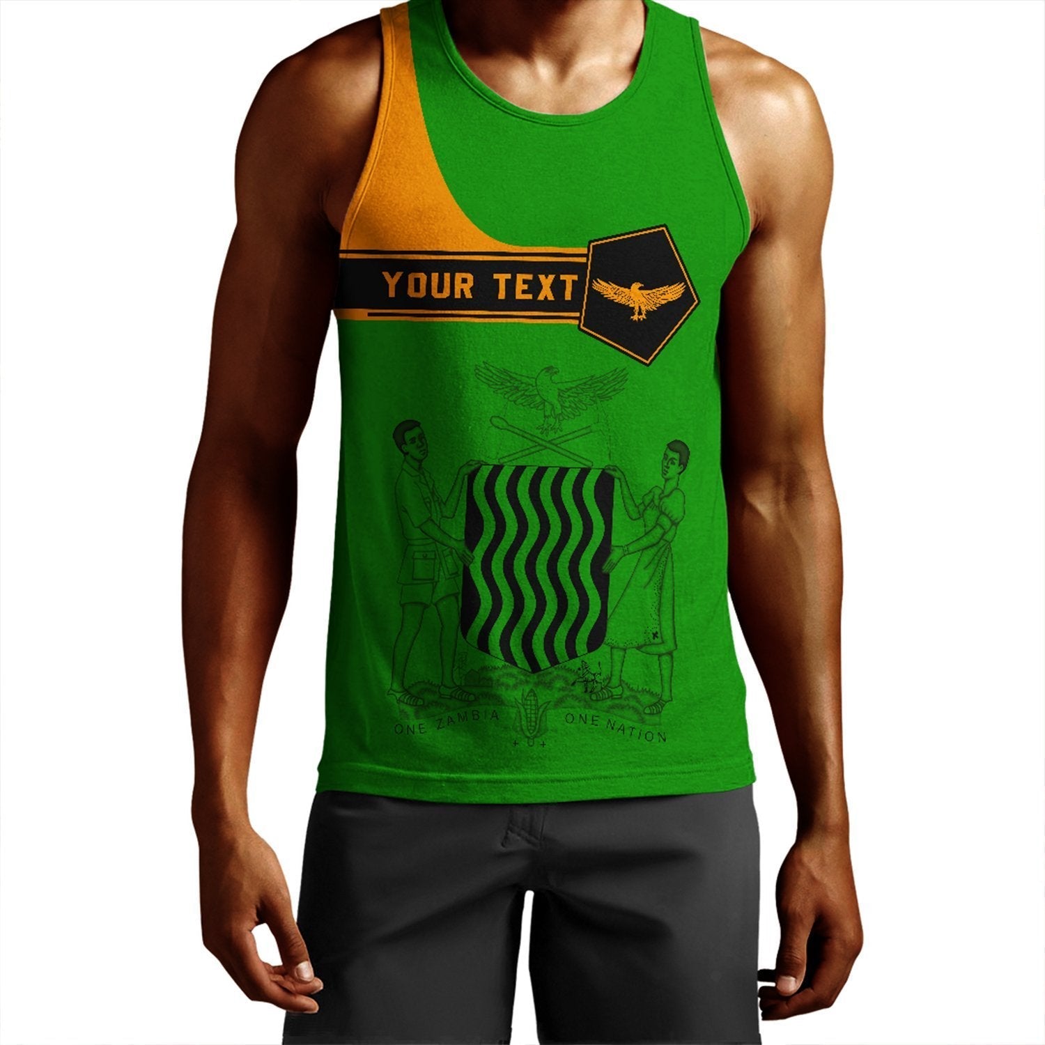 (Custom) African Tank Top – Zambia Men’S Tank Top Pentagon Style