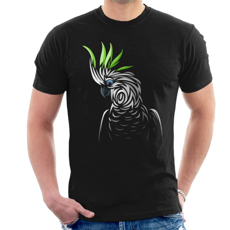 Parrot Cutout Print Men’s T-Shirt