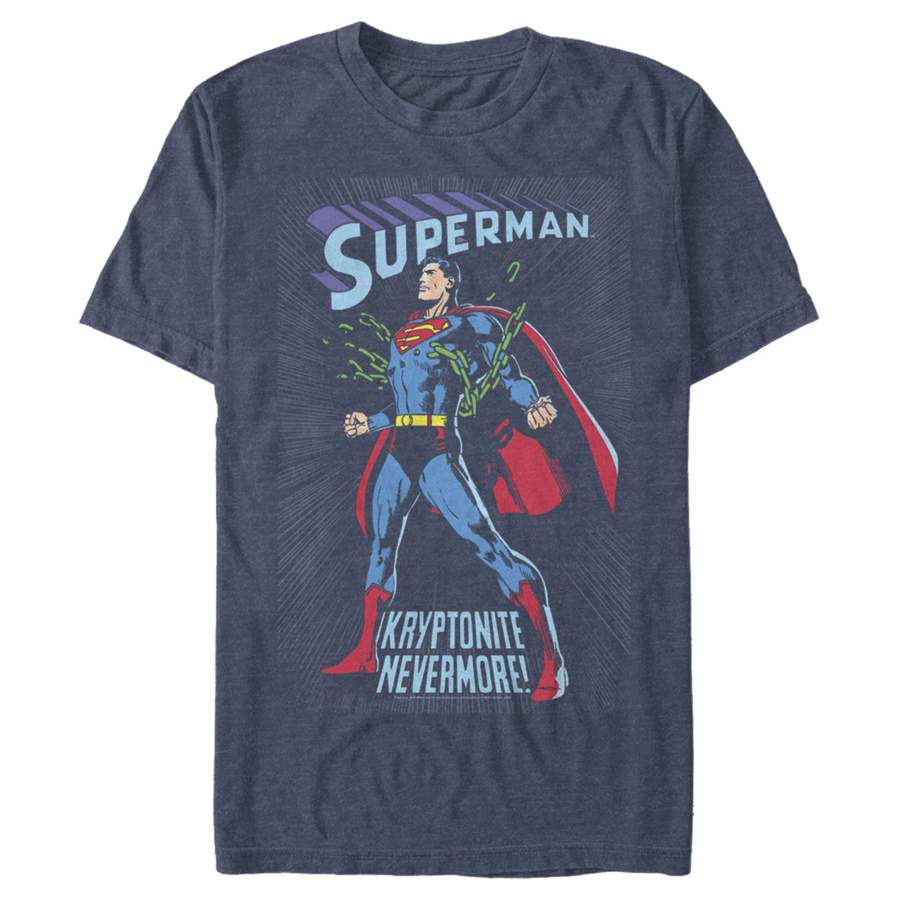 Superman Men’s Kryptonite Nevermore Cover  T Shirt