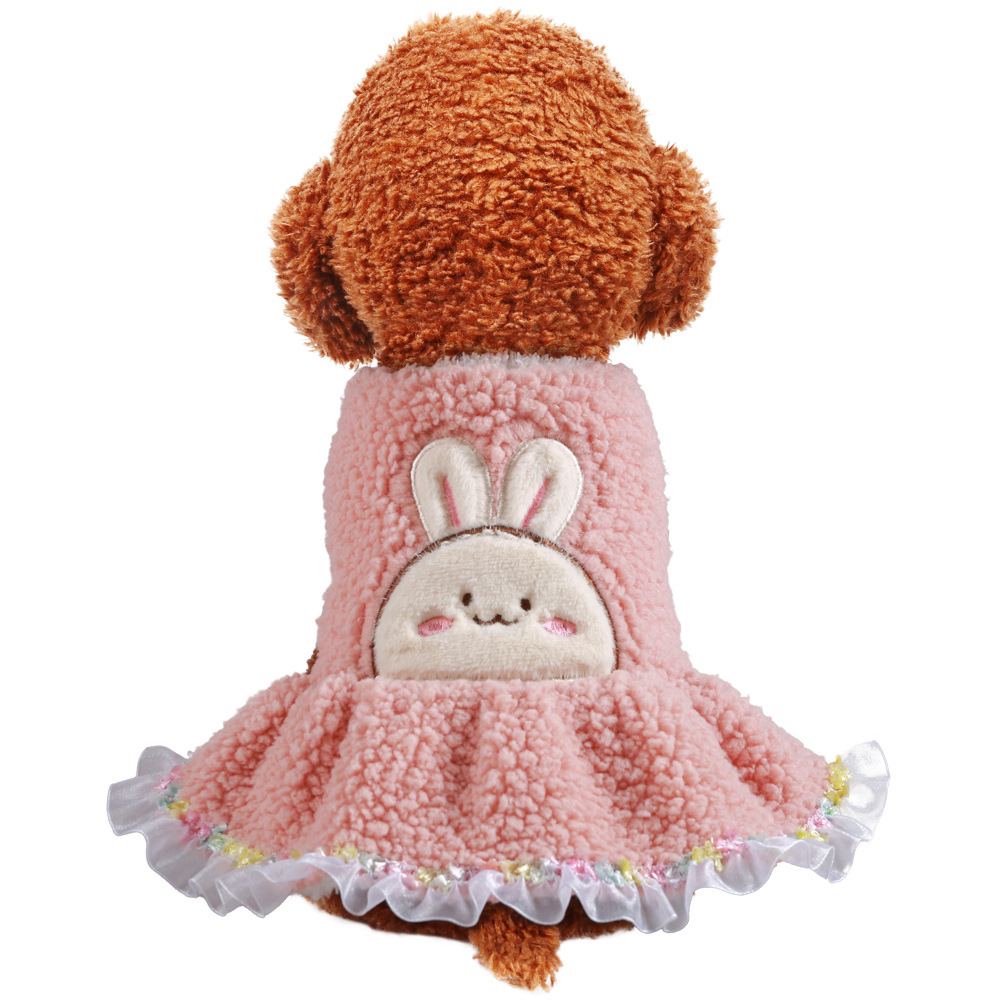 Cute Rabbit Princess Small Dog Dresses Coat Cat Skirt Clothes Skirt Ball Scarf for Dogs Puppy Teddy Chihuahua Dog Cat Costume alx