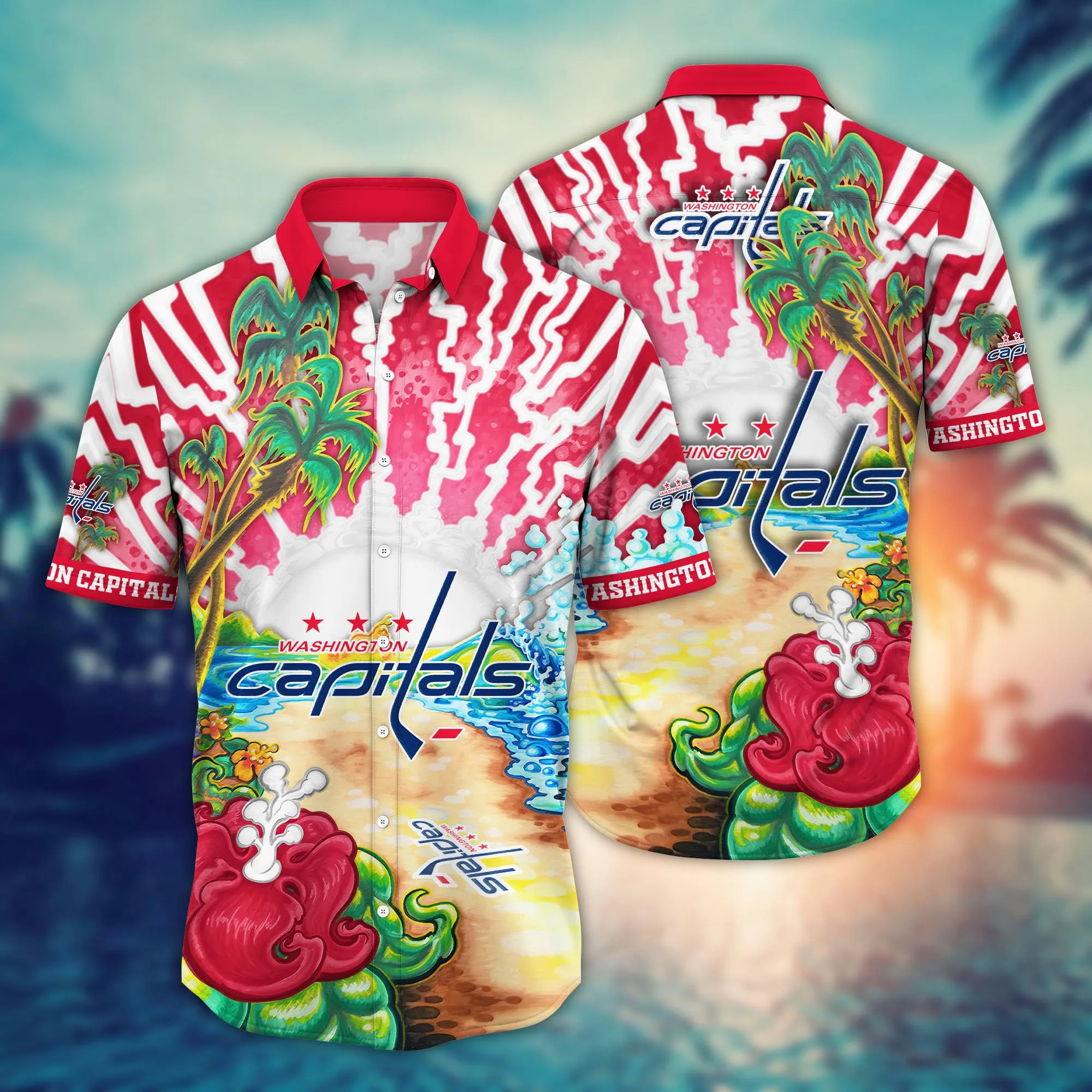 Washington Capitals Nhl Hawaiian Shirt Sunscreentime Aloha Shirt