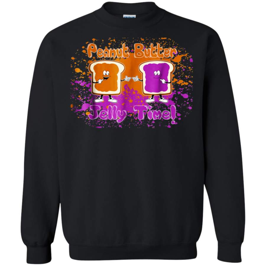 AGR PB&J Funny Peanut Butter Jelly Time Shirt G180 Gildan Crewneck Pullover Sweatshirt  8 oz.