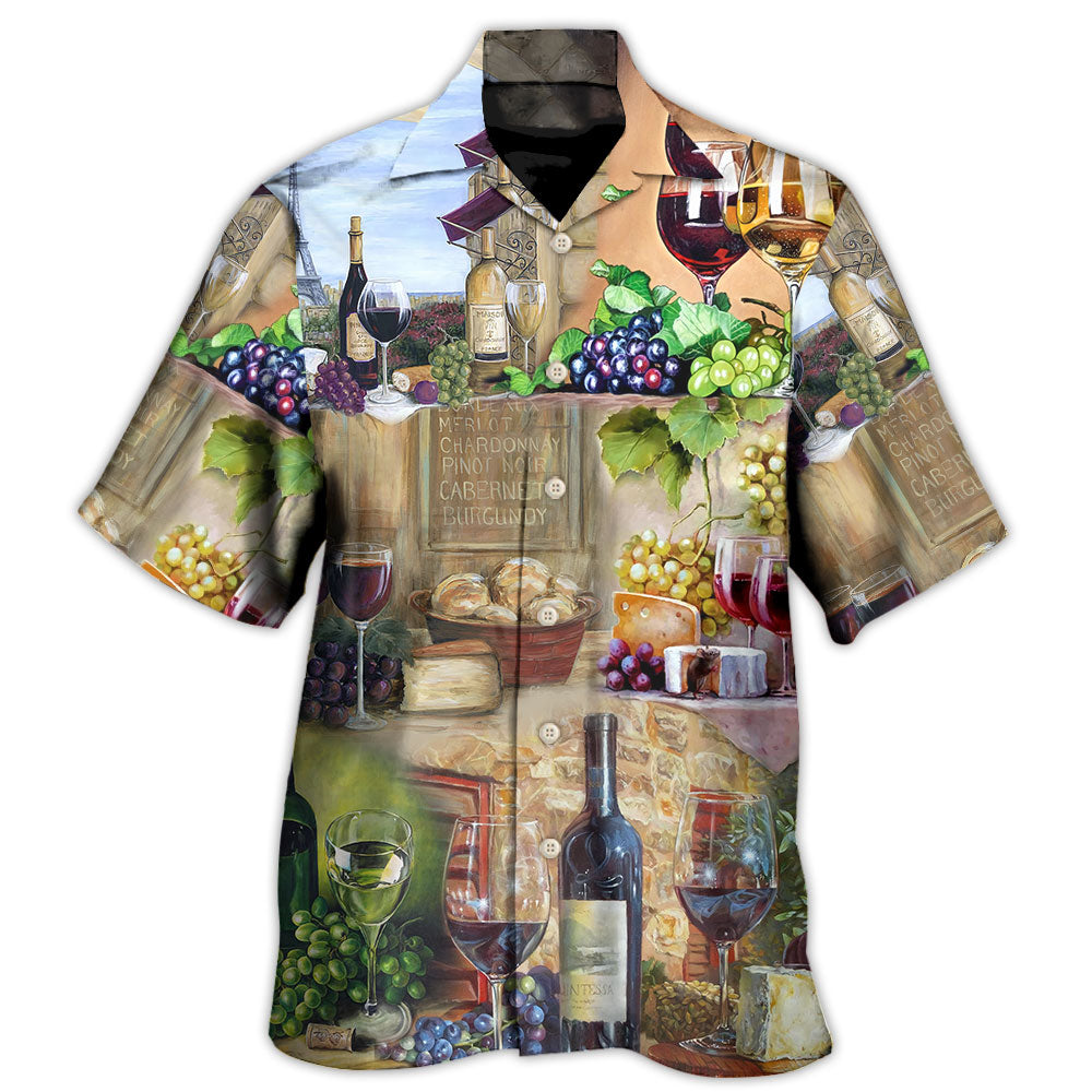 Wine Grape And Cheese Art Hawaii Shirt Ha110398