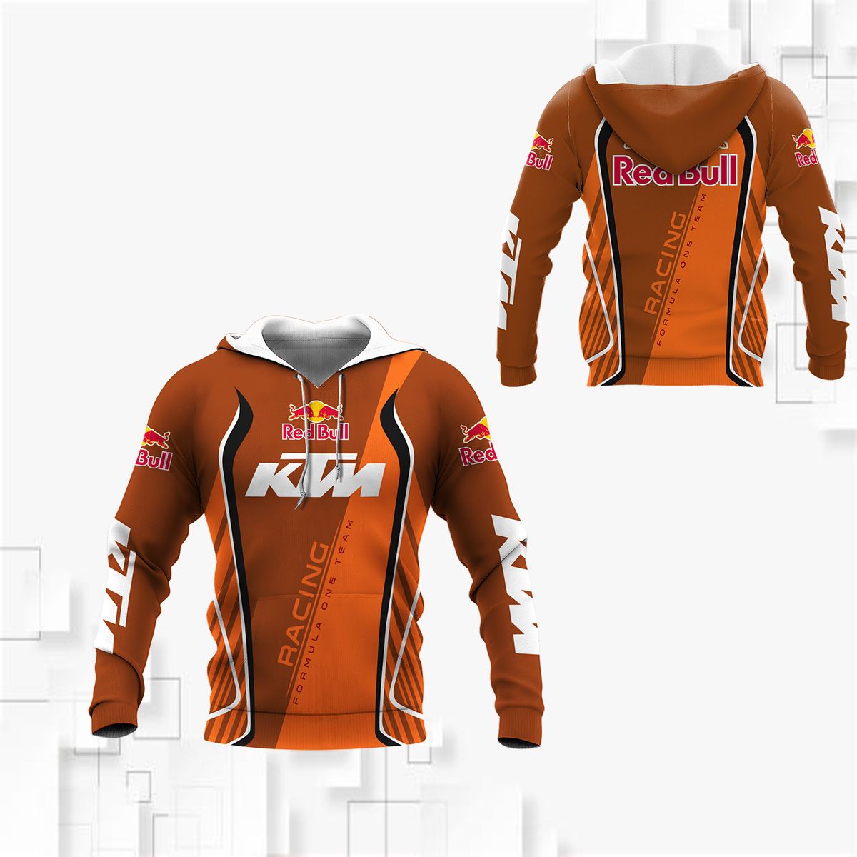 3D All Over Printed KTM Racing AN-NH Shirts Ver 1 (Orange)