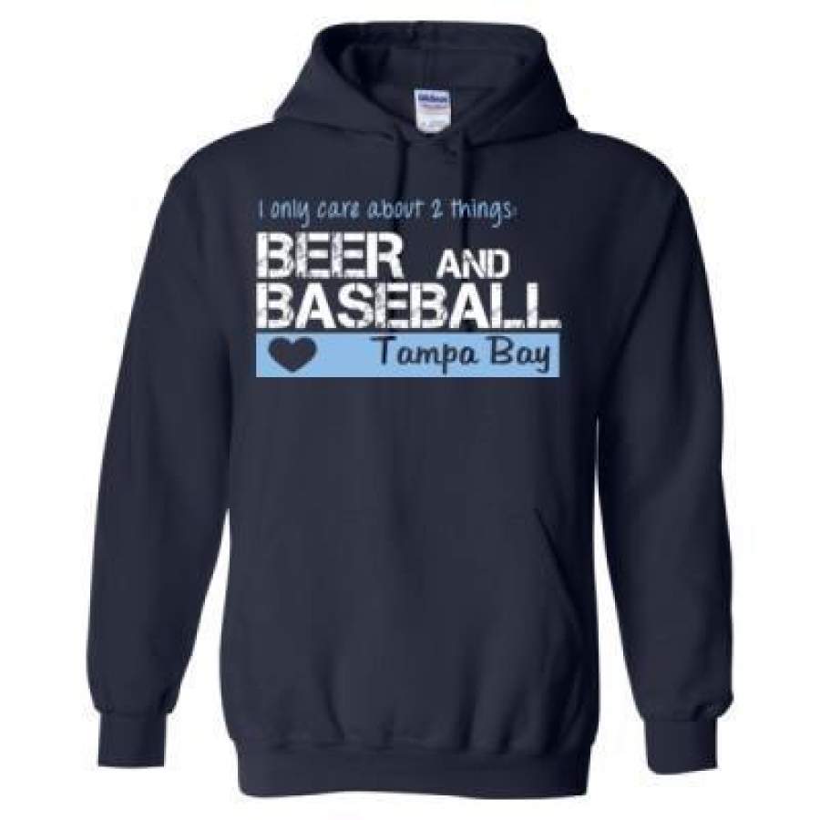 AGR Tampa Bay Rays I Only Care About 2 Things Beer And Baseball – Heavy Blend™ Hooded Sweatshirt