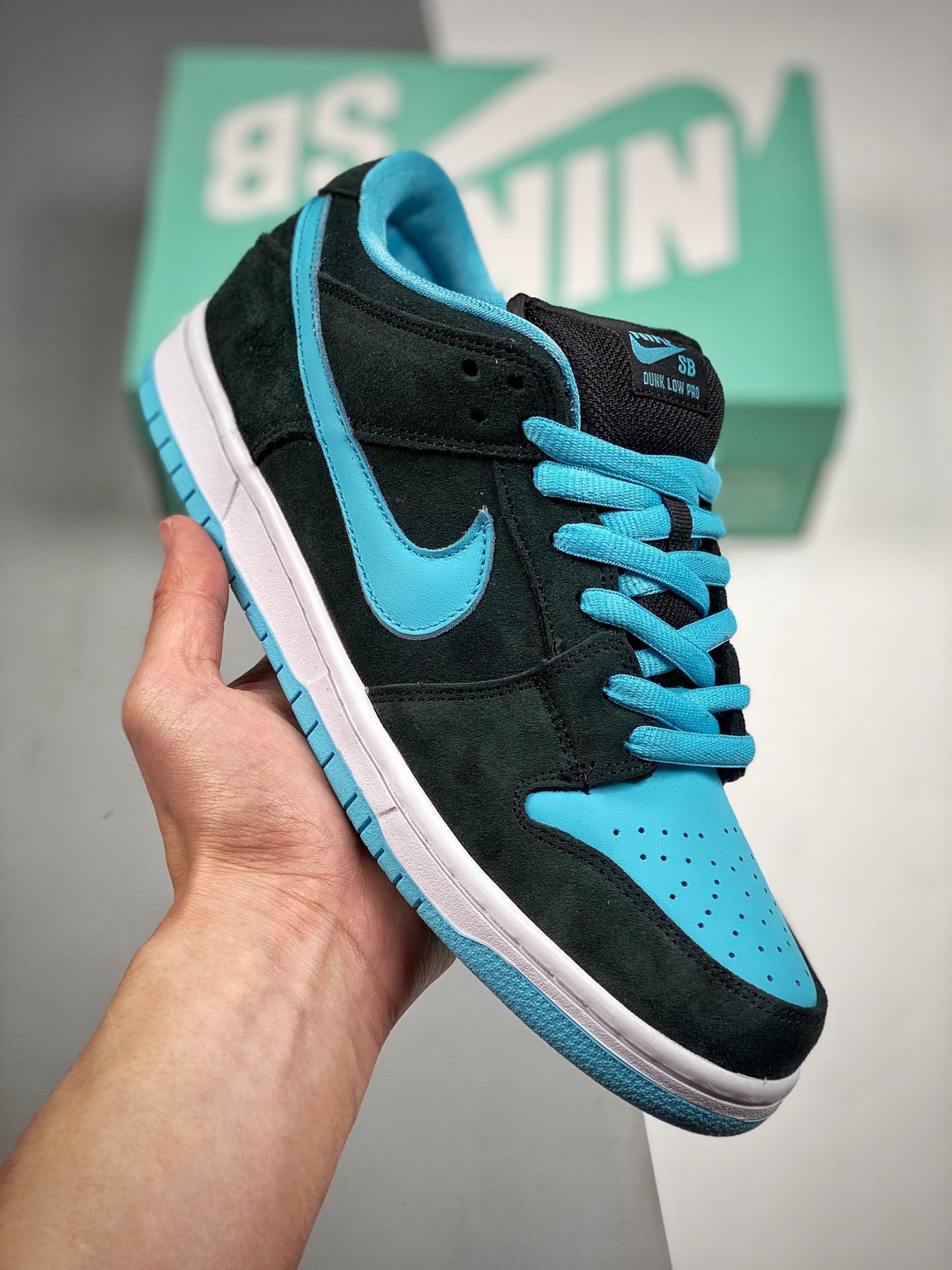 Nike SB Dunk Low Pro BlackClear Jade-White 5339042