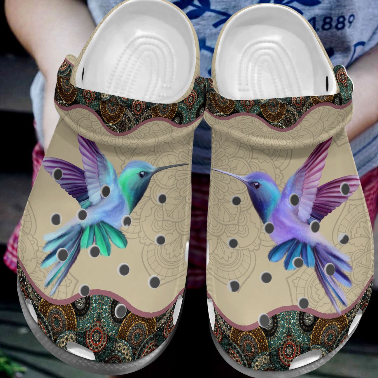 Hummingbird Personalized Clog, Custom Name, Text, Color, Number Fashion Style For Women, Men, Kid, Print 3D Couple Of Hummingbirds