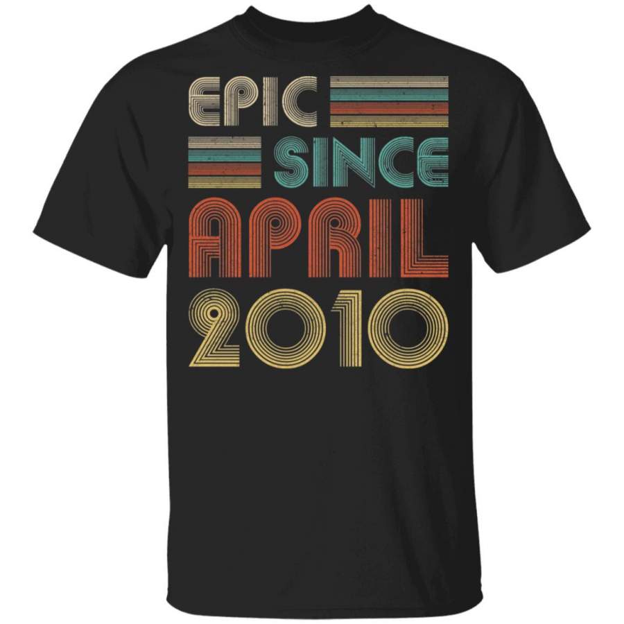 Epic Since April 2010 Vintage 10th Birthday Gifts Youth T-shirt