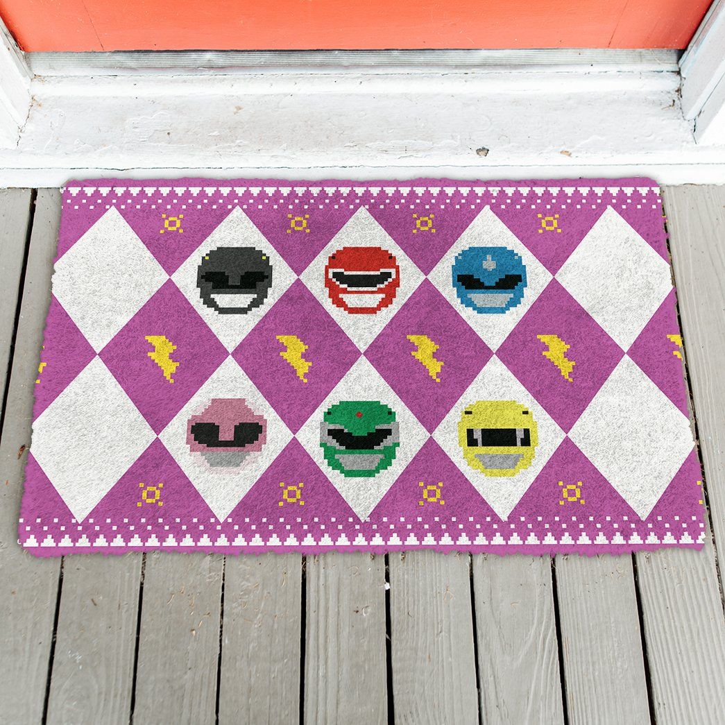 3D Power Ranger Pink Ugly Doormat