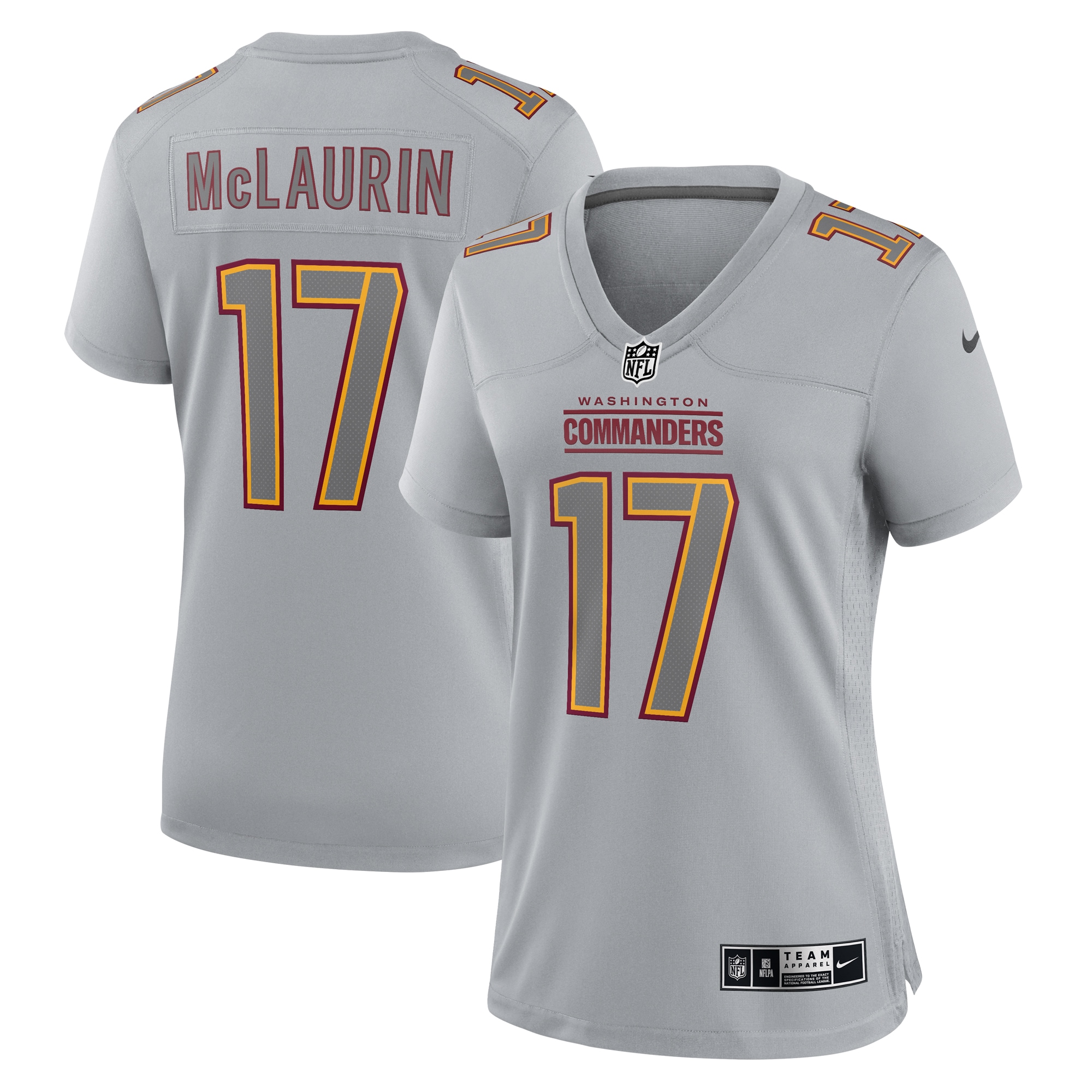 Terry McLaurin Washington Commanders Women's Atmosphere Fashion Game Jersey – Gray