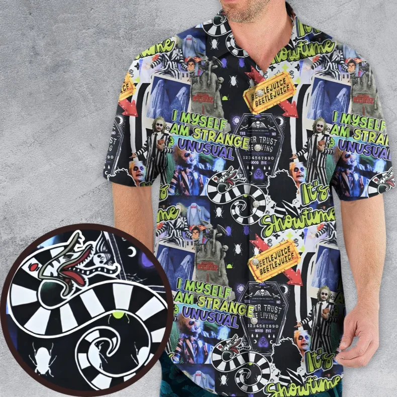 I Myself Am Strange Unusual Beetlejuice Hawaiian Shirt