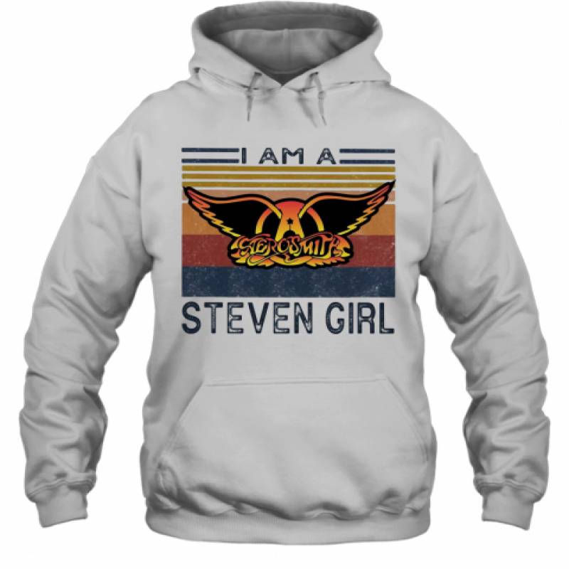 Aerosmith I Am A Steven Girl Vintage Retro Hoodie