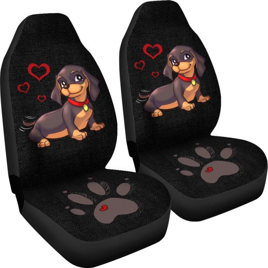 Lovely Dachshund Car Seat Covers (Set of 2) Oralie Shop