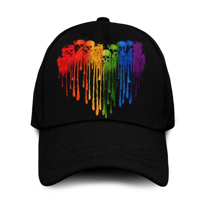 Colorful Skull You’Re Loved Lgbt Printing Baseball Cap Hat, Lgbt Pride Accessories