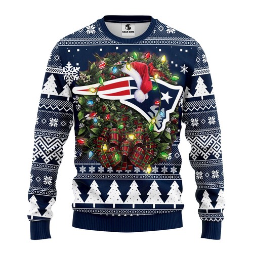 New England Patriots Christmas Gift For Fan Ugly Wool Sweater Christmas