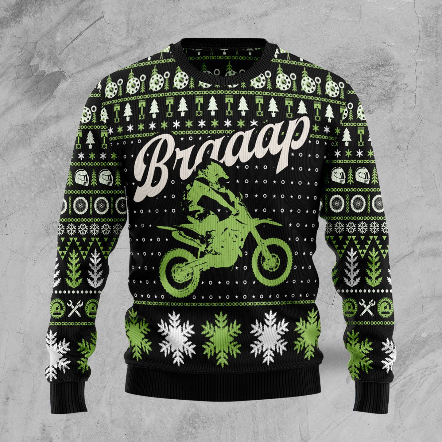 Braaap Moto Ugly Christmas Sweater