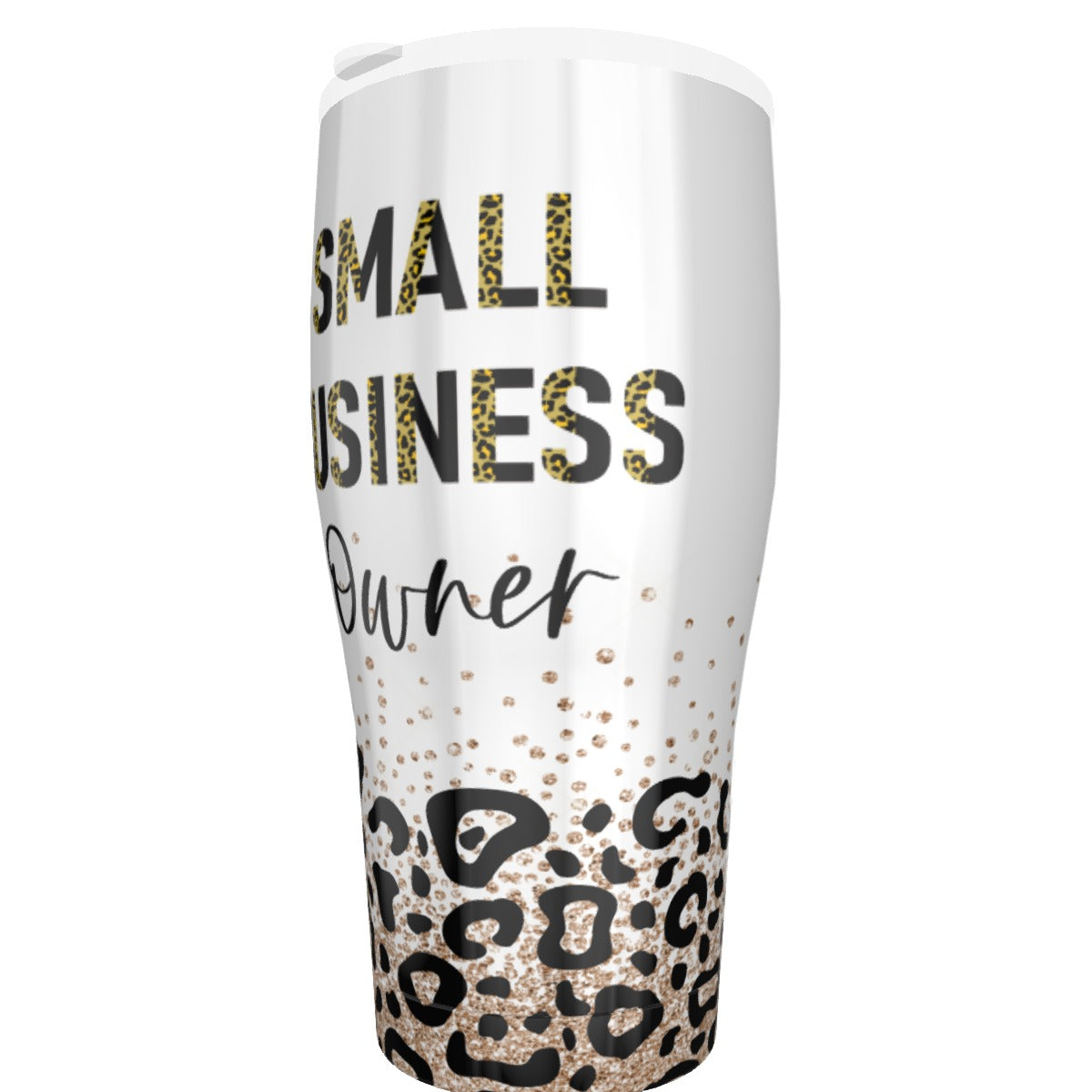 Small Business Owner Leopard Cone Tumbler 30Oz