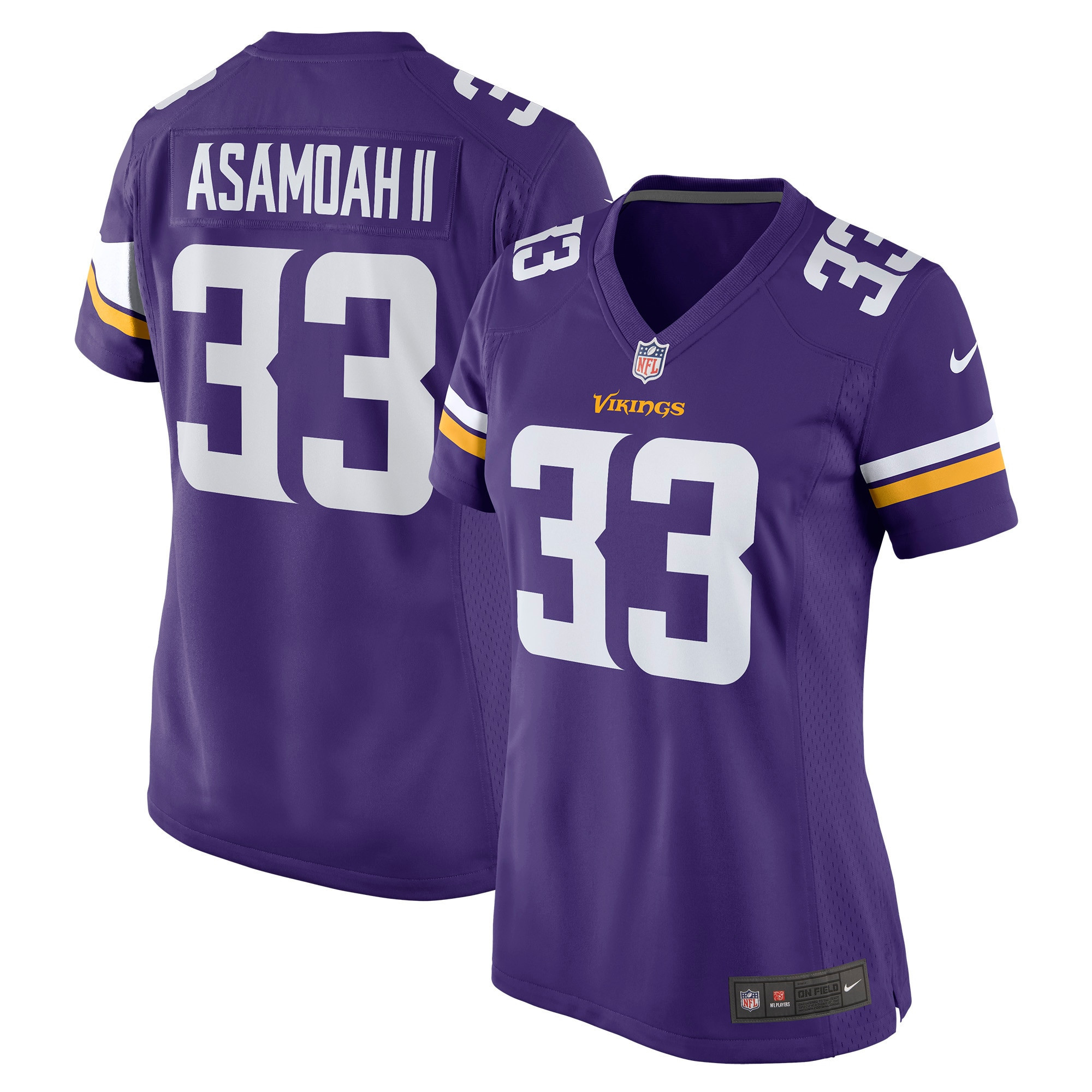 Brian Asamoah Minnesota Vikings Womens Player Game Jersey – Purple NFL