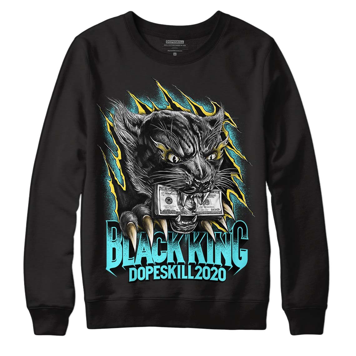 Aqua 5S Dopeskill Sweatshirt Black King Graphic