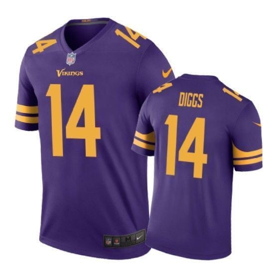 Minnesota Vikings 14 Stefon Diggs Color Rush Purple 3D Jersey