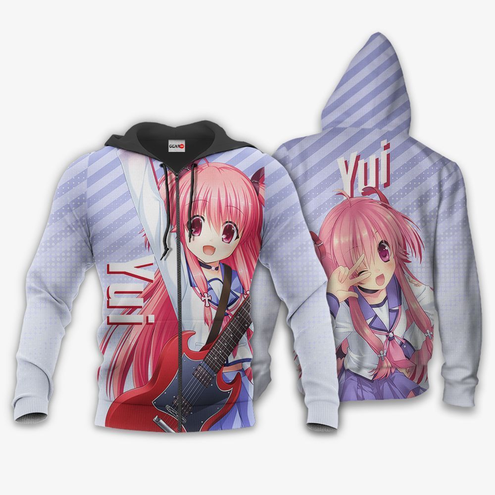 Angel Beats Yui Hoodie Shirt Anime Zip Jacket