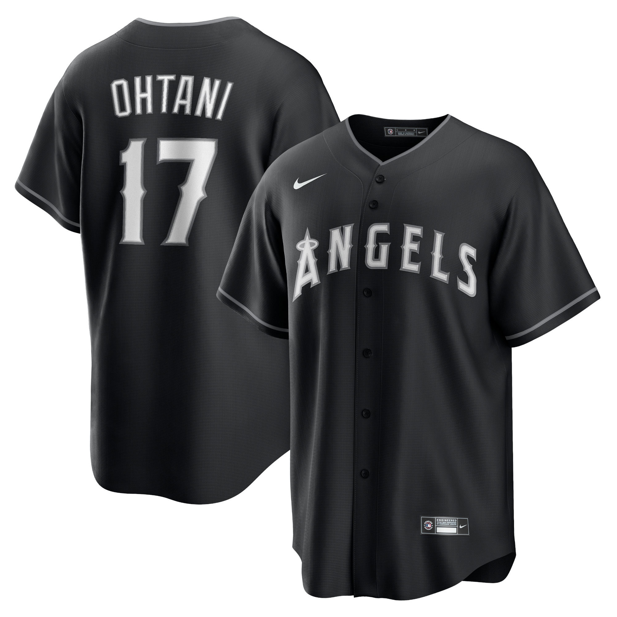 Men’s Los Angeles Angels Shohei Ohtani Black Official Player Jersey