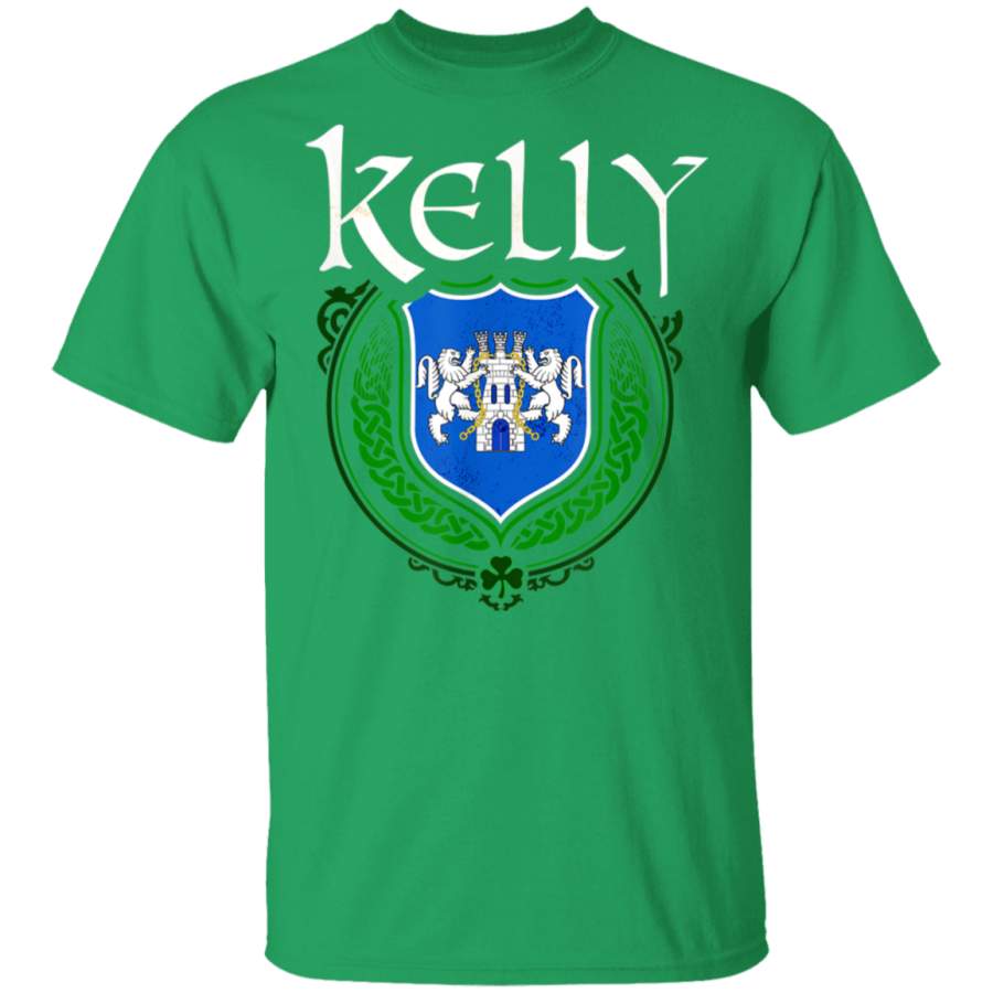 Kelly Surname Irish Last Name Kelly family crest T-shirt ...