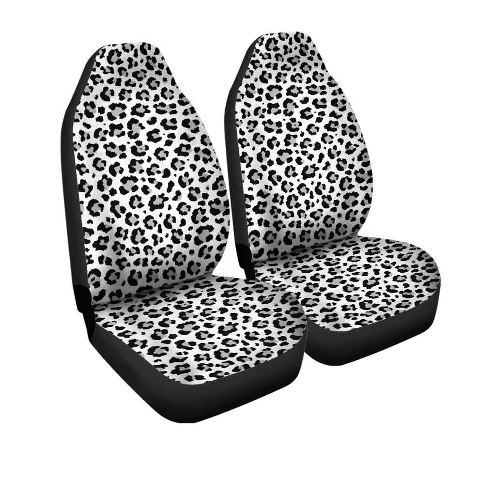 Snow Leopard Car Seat Covers Custom Skin Printed Car Accessories