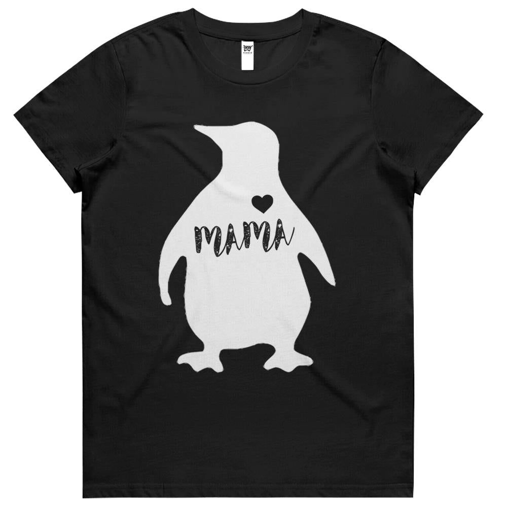 Mama Penguin Shirt – Cute Mothers Day Gift For Mom Womens Tshirts