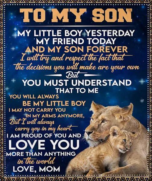 To My Son You Must Understand That To Me Fleece Blanket Gift For Son From Mom Home Decor Bedding Couch Sofa Soft And Comfy Cozy