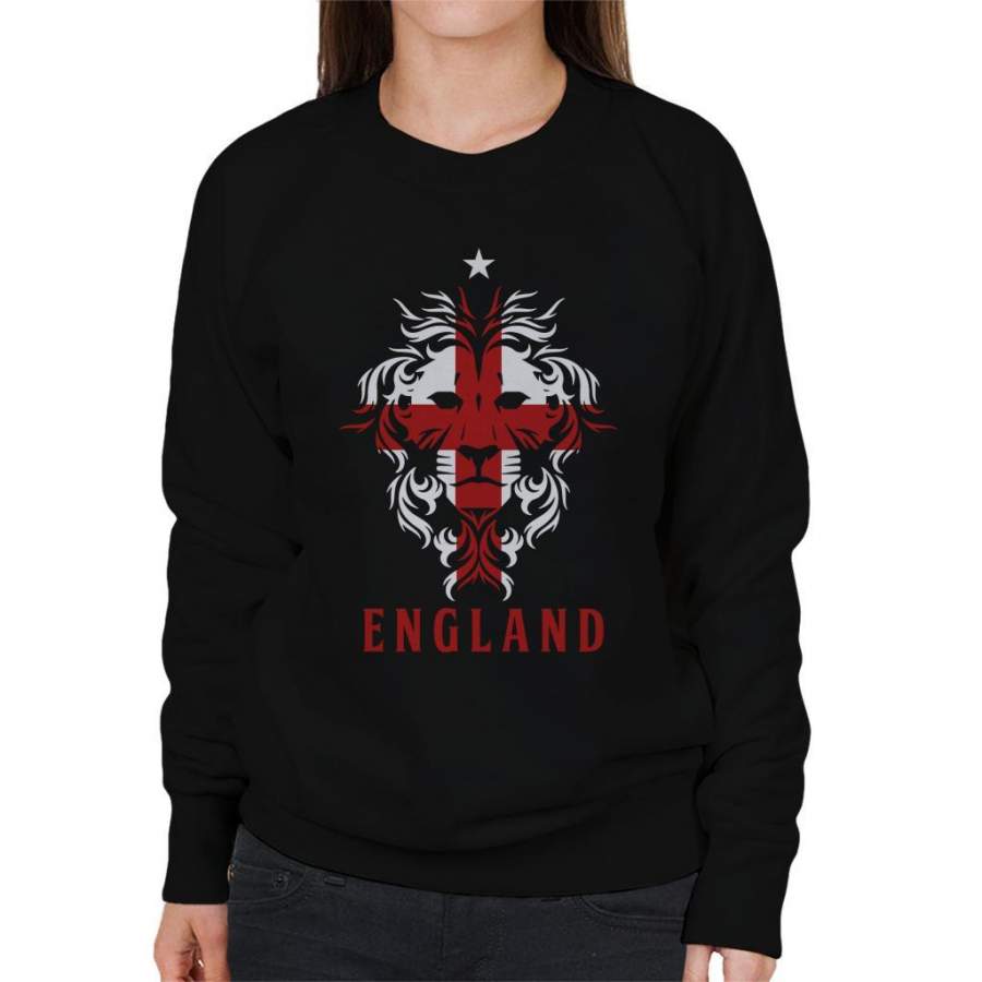 England Lion Silhouette Women’s Sweatshirt