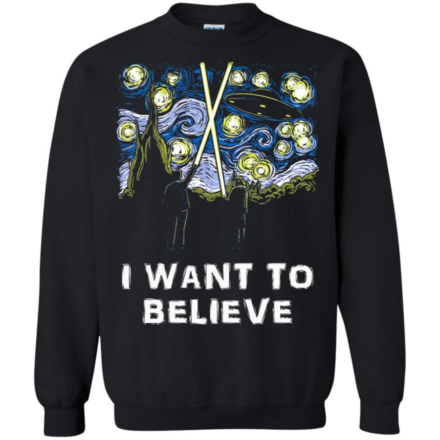 AGR I Want To Believe The X-Files Starry Night Sweatshirt