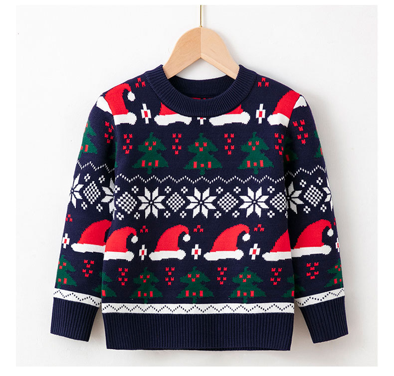 2-7T Toddler Boys Girls Christmas Sweaters Elk Printed Cute Warm Thick Knitted Sweater Long Sleeve Cotton Jumpers Kids Clothing alx