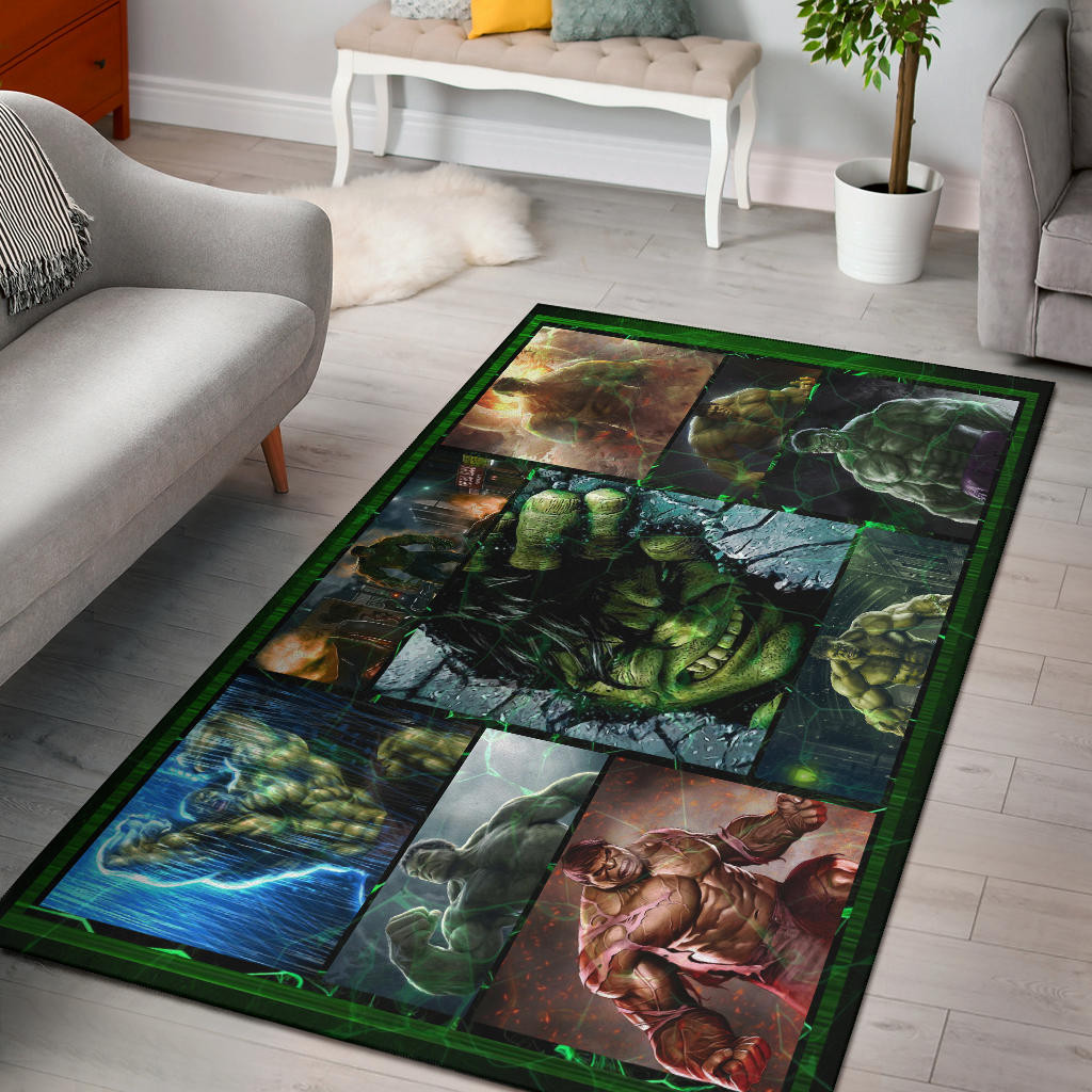 Angry Hulk The Incredible Hulk Area Rug Movie Home Decor Custom For Fans Nt042001