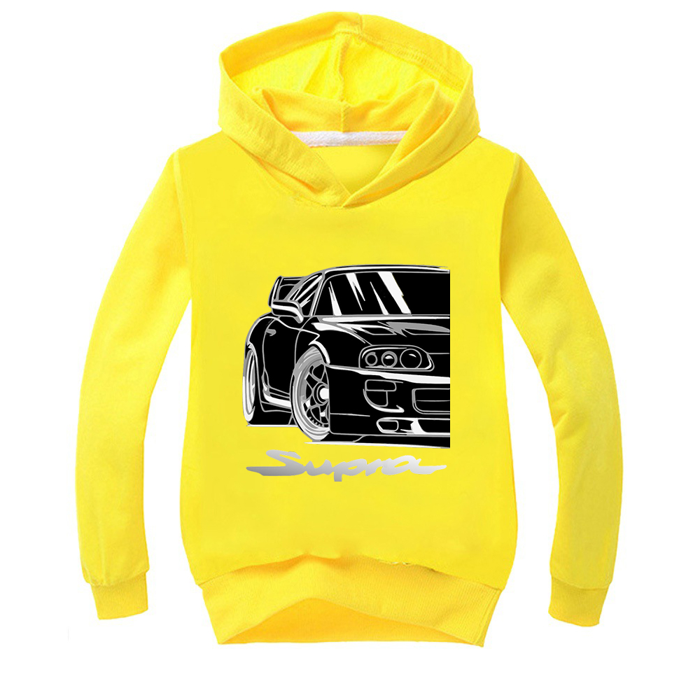 Anime Initial D Hoodie Kids Drift Japanese AE86 Print Sweatshirts Girls/Boys Polyester Cotton Clothes Children Clothing 2-15Y alx