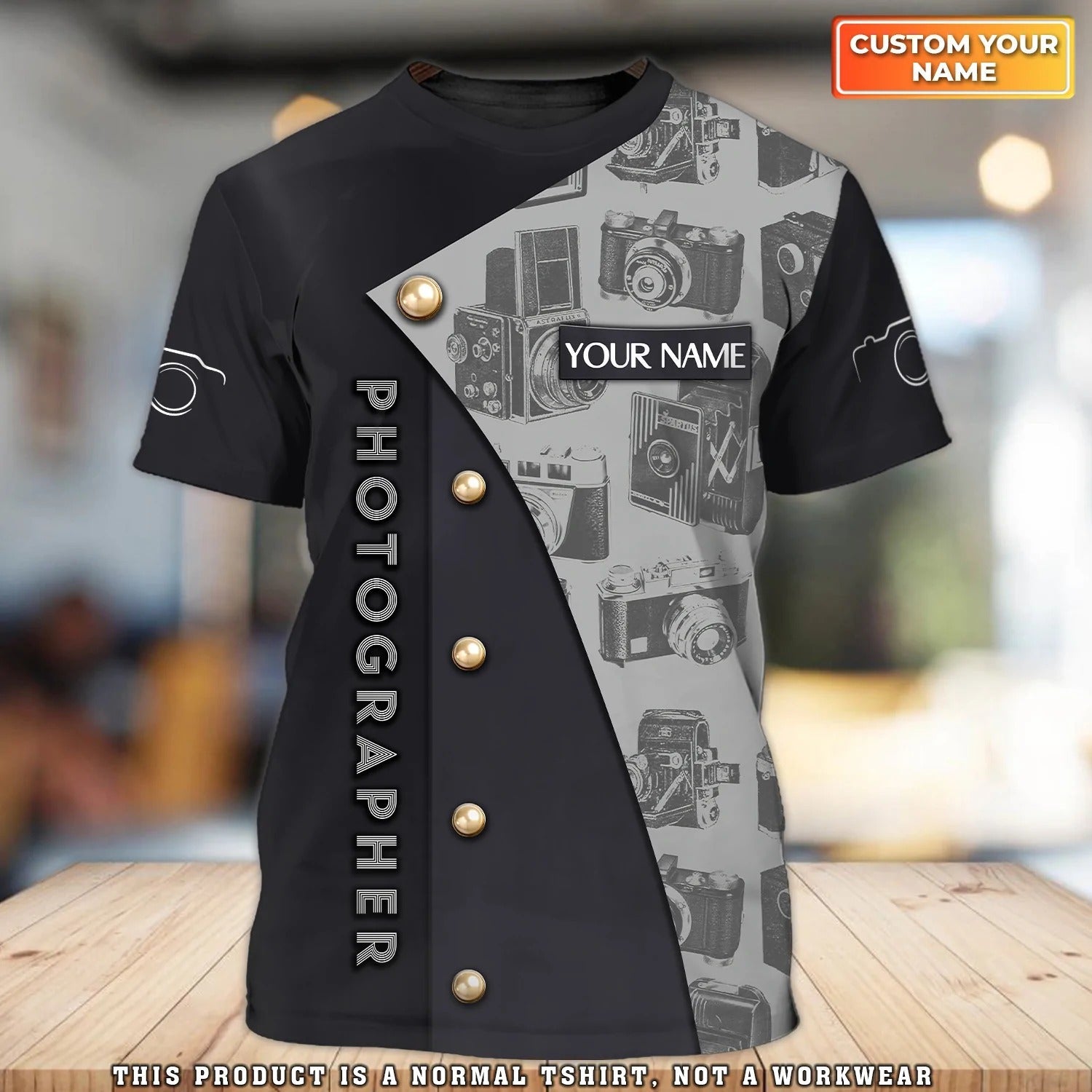 Photographer Shop Uniform, 3D T Shirt For Photographer