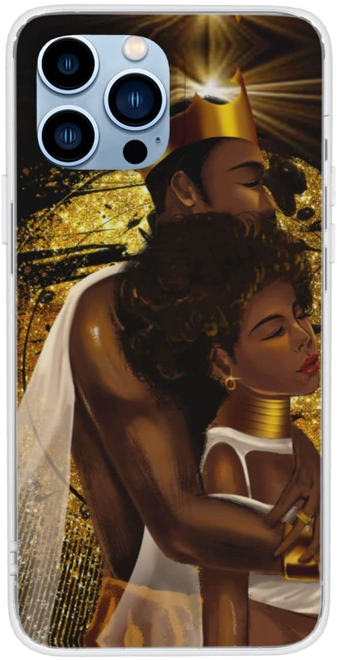 Phone Case For Black Girl African Queen And King Black Crown For Women Girls Boys Case Tpu Soft Edge Acrylic Protection